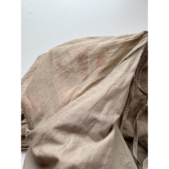 HANA SAN Ornella Olive Green Cotton Voile Eyelet Tunic Blouse, Size 38/S - Picture 8 of 16